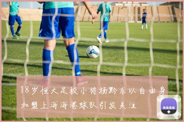 18岁恒大足校小将杨黔东以自由身加盟上海海港球队引发关注